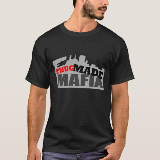 Black Thug Made Mafia Logo T-shirt (Voorkant)