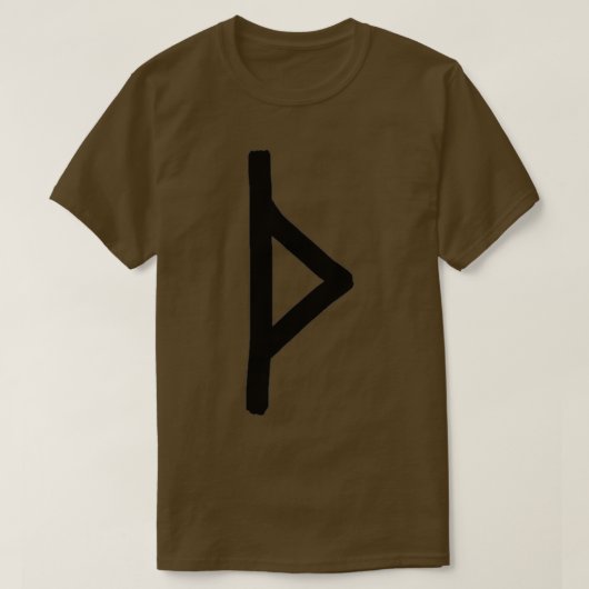 Black Thurisaz Rune Paintborstel T-shirt (Design voorkant)