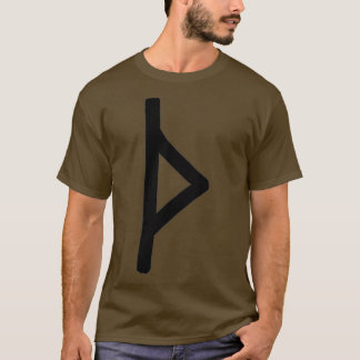 Black Thurisaz Rune Paintborstel T-shirt