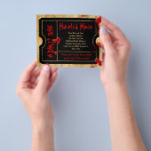 Black Ticket Blood Splatter Haunted House Flyers (Hand)