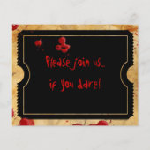 Black Ticket Blood Splatter Haunted House Flyers (Achterkant)