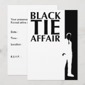 black tie aangelegenheid : ernstige silhouet kaart (Voorkant / Achterkant)