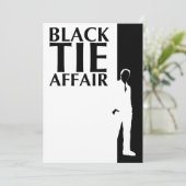 black tie aangelegenheid : serieuze silhouet kaart (Staand voorkant)