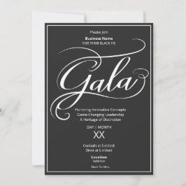 Black Tie Business Gala Invitation Kaart