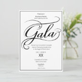 Black Tie Business Gala Invitation Kaart (Staand voorkant)