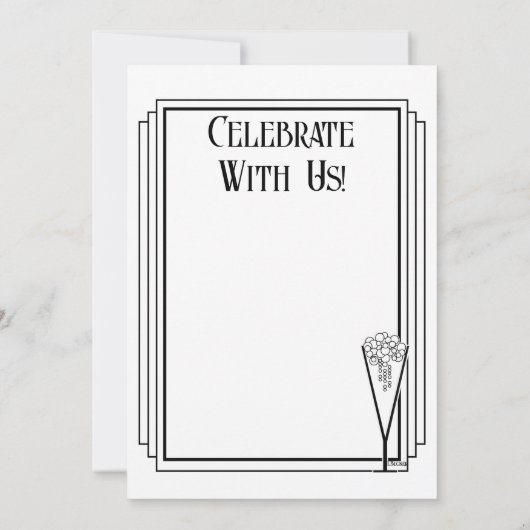 Black Tie Champagne Kaart (Achterkant)