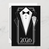 Black Tie Champagne Kaart (Voorkant / Achterkant)