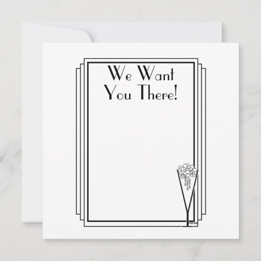 Black Tie Champagne Save The Date (Achterkant)