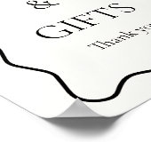 Black Tie de knoop Bridal Shower Kaarten & Cadeaus Poster (Hoek)