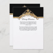 Black Tie Elegance 2, Gouden Trouw Uitnodigingen (Voorkant / Achterkant)