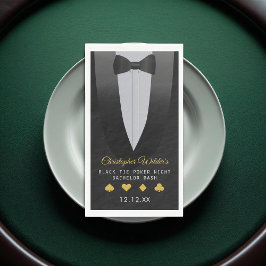 Black Tie Poker Night Bachelorfeest Servet
