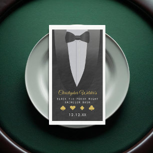 Black Tie Poker Night Bachelorfeest Servet