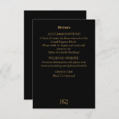 Black Tie Royal Regency wedding Informatiekaartje (Voorkant / Achterkant)