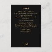 Black Tie Royal Regency wedding Informatiekaartje (Voorkant)