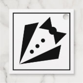 Black Tie - Tuxedo vrijgezellenfeest Bedankjes Labels (Achterkant)