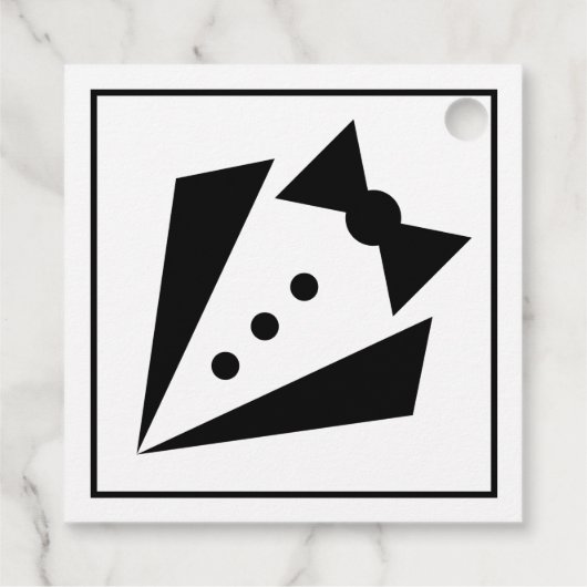 Black Tie - Tuxedo vrijgezellenfeest Bedankjes Labels (Achterkant)