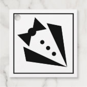 Black Tie - Tuxedo vrijgezellenfeest Bedankjes Labels (Voorkant)