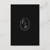 Black Tie Wedding Classic Details Enclosure Card Informatiekaartje (Achterkant)