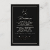 Black Tie Wedding Classic Directions Card Informatiekaartje (Voorkant)
