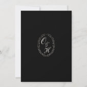 Black Tie Wedding Classic Menu Card Kaart (Achterkant)