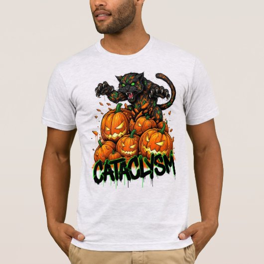 Black Tiger Jack-o-Lantern Cataclysm T-shirt (Voorkant)