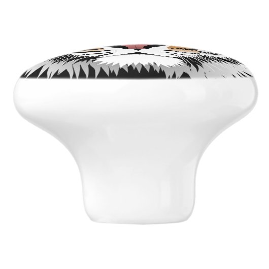 Black Tiger Knob Keramische Knop (Zijkant)