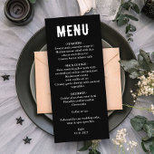 Black Til Death Bruiloft Menu