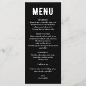 Black Til Death Bruiloft Menu (Voorkant)
