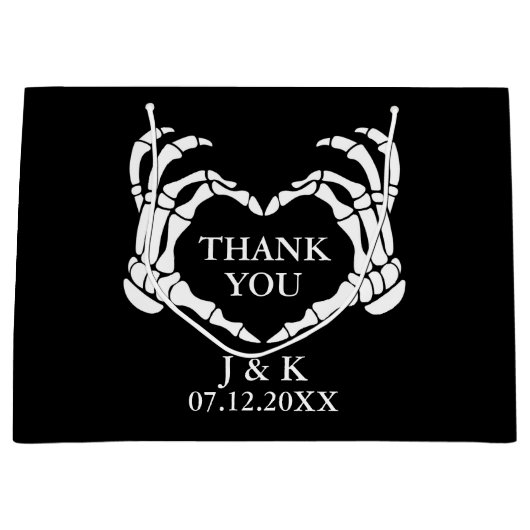 Black Til Death Do ons Part Weddenschap Dankjewel Groot Cadeauzakje (Voorkant)