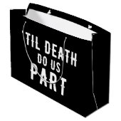 Black Til Death Do ons Part Weddenschap Dankjewel Groot Cadeauzakje (Achterkant Gekanteld)