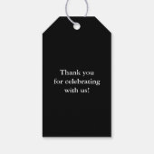 Black Til Death Do us Part Skelet Bruiloft Cadeaulabel (Achterkant)