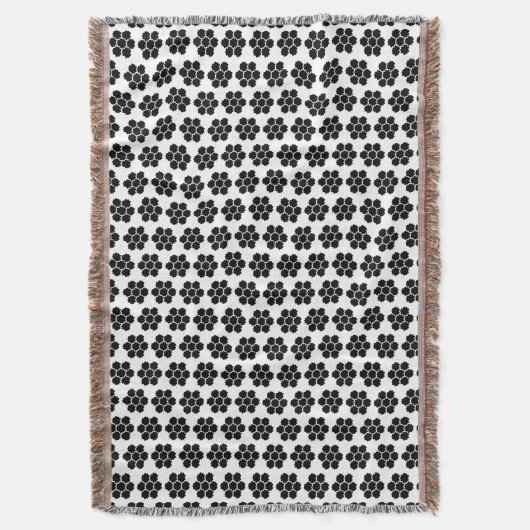 Black Tile Ornamental Minimalist Modern. Deken (Voorkant Verticaal)