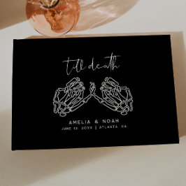 Black Till Death Skelet Handen Bruiloft Gastenboek