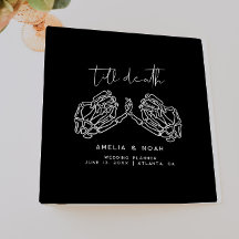 Black Till Death Skelet Handen Bruiloft Planner