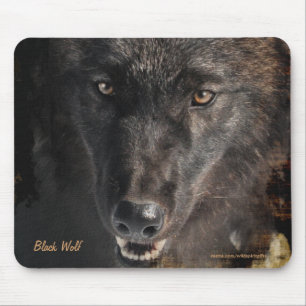 Black Timber Wolf Wildlife Conservation Mousepad Muismat