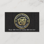 Black Timer Handyman Tools Cirboard Visitekaartje (Voorkant)