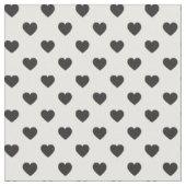 Black Tiny Heart Patroon Stof (Close Up)