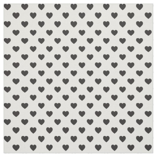 Black Tiny Heart Patroon Stof (Swatch)