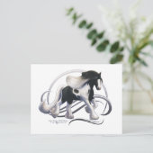 Black Tobiano Gypsy Vanner Horse Briefkaart (Staand voorkant)
