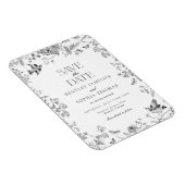 Black Toile De Jouy  Floral Save the Date Magneet (Rechterzijde)