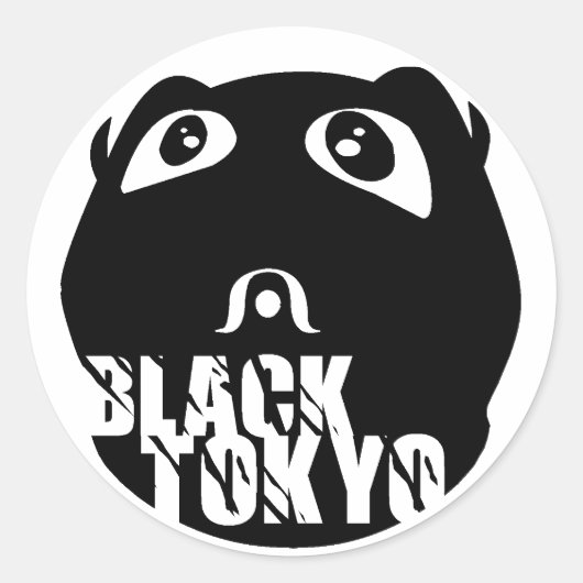 Black-Tokyo x Lamebot voedt frenzy Slaps Ronde Sticker (Voorkant)
