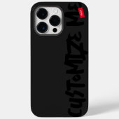 Black Tone-on-Tone markerhandschrift Case-Mate iPhone Case (Achterkant)