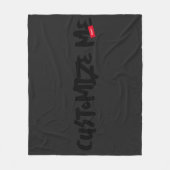 Black Tone-on-Tone markerhandschrift Fleece Deken (Voorkant)