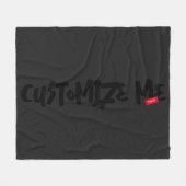 Black Tone-on-Tone markerhandschrift Fleece Deken (Voorkant (Horizontaal))