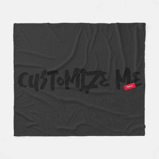 Black Tone-on-Tone markerhandschrift Fleece Deken (Voorkant (Horizontaal))