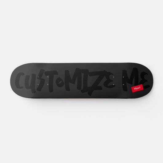 Black Tone-on-Tone markerhandschrift Persoonlijk Skateboard (Horizontaal)