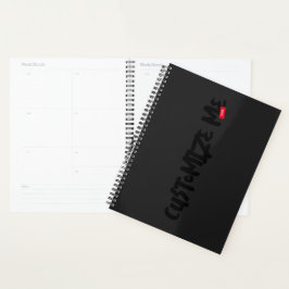 Black Tone-on-Tone markerhandschrift Planner