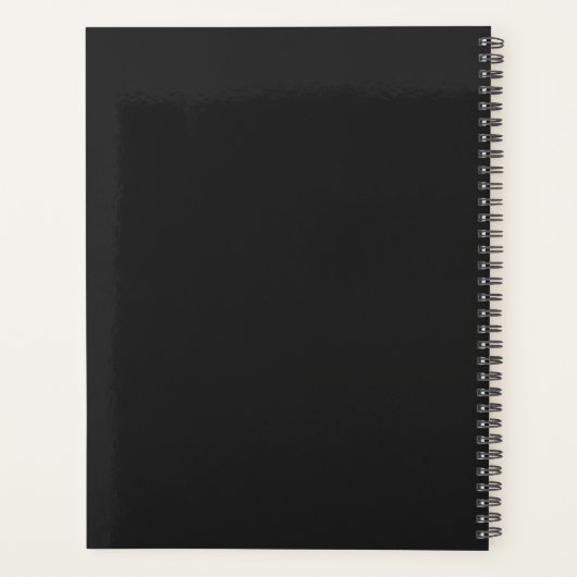 Black Tone-on-Tone markerhandschrift Planner (Achterkant)