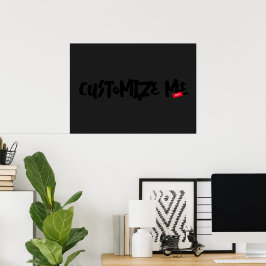 Black Tone-on-Tone markerhandschrift Poster