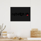 Black Tone-on-Tone markerhandschrift Poster (Keuken)